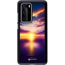 Huawei P40 Pro Case Hülle - Sonnenuntergang gelb violett