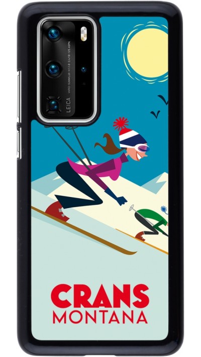 Huawei P40 Pro Case Hülle - Crans-Montana Ski Downhill