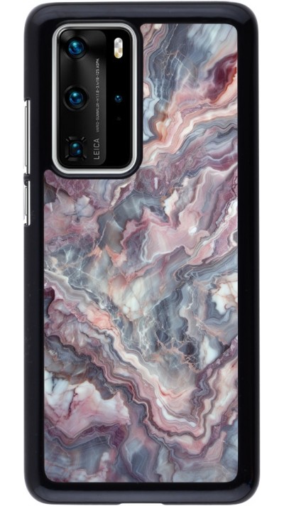 Coque Huawei P40 Pro - Marbre violette argentée