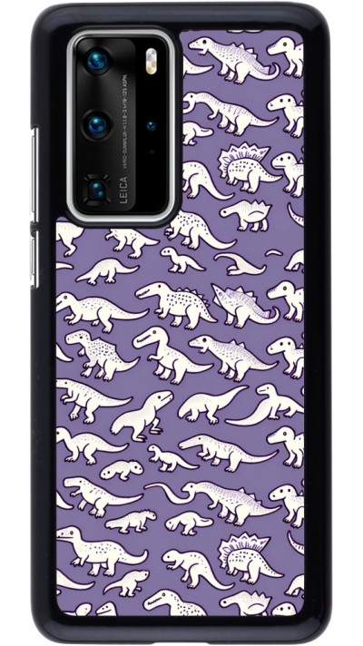 Coque Huawei P40 Pro - Mini dino pattern violet