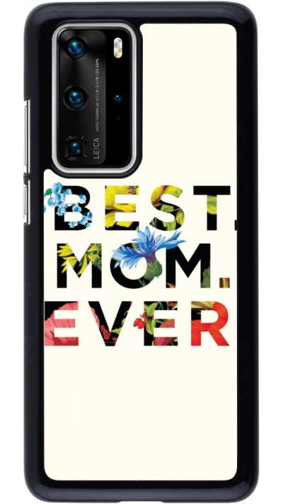 Coque Huawei P40 Pro - Mom 2023 best Mom ever flowers