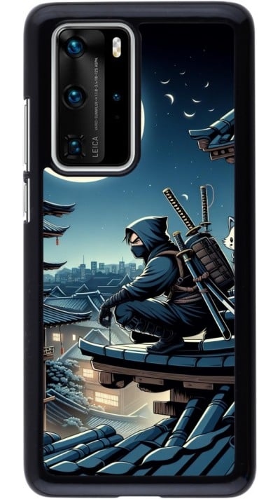Coque Huawei P40 Pro - Ninja sous la lune