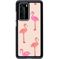 Hülle Huawei P40 Pro - Pink Flamingos Pattern