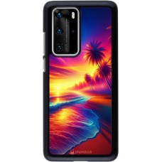 Huawei P40 Pro Case Hülle - Strand Sonnenuntergang auffällig