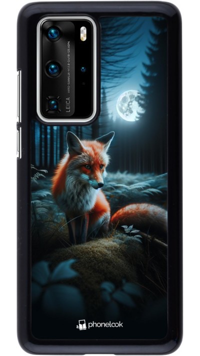 Coque Huawei P40 Pro - Renard lune forêt