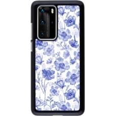 Huawei P40 Pro Case Hülle - Spring 23 watercolor blue flowers
