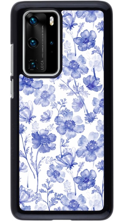 Coque Huawei P40 Pro - Spring 23 watercolor blue flowers