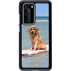 Huawei P40 Pro Case Hülle - Summer Dog on Paddle