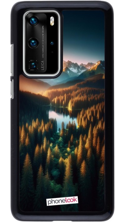 Coque Huawei P40 Pro - Sunset Forest Lake