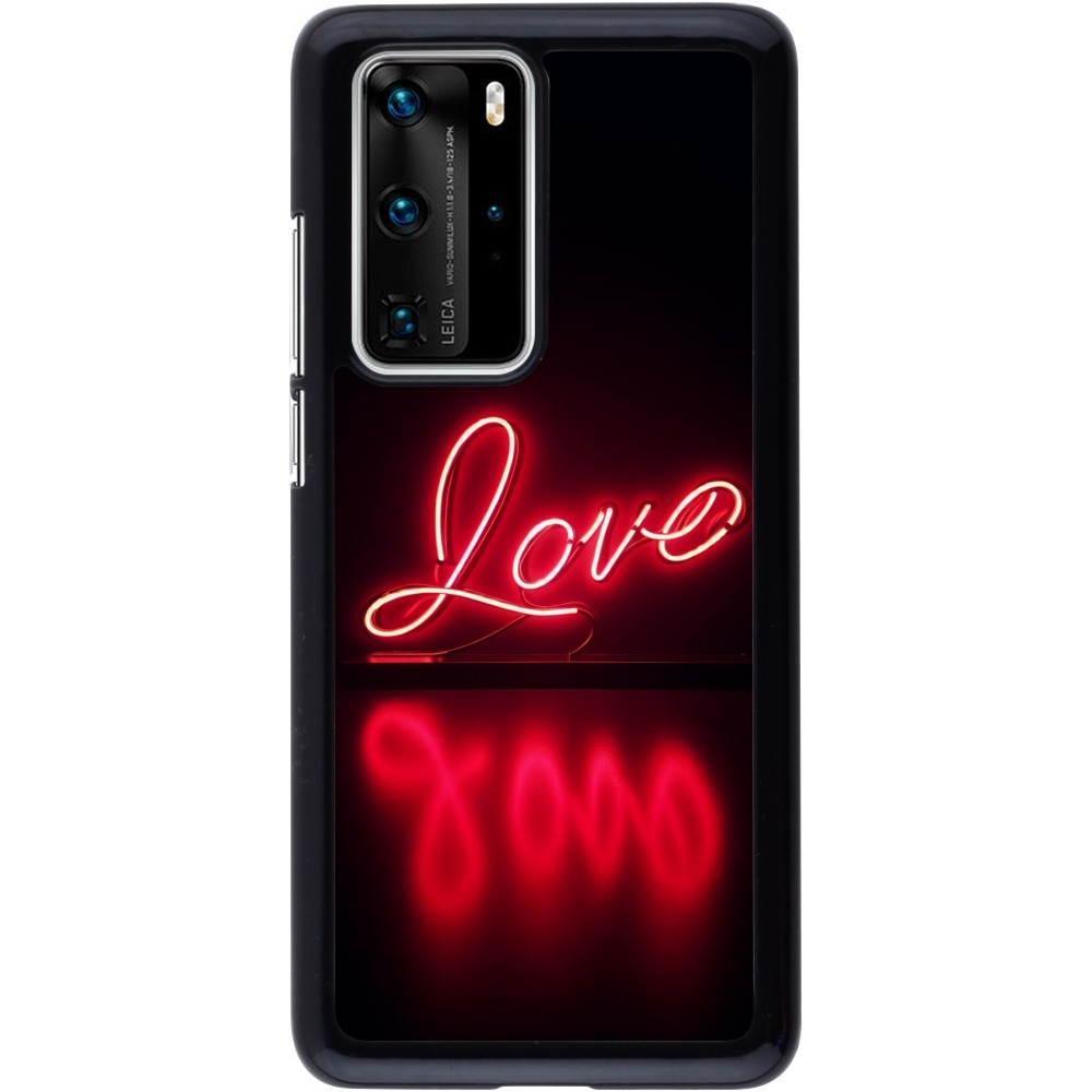 Coque Huawei P40 Pro - Valentine 2025 Neon Love