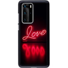 Coque Huawei P40 Pro - Valentine 2025 Neon Love