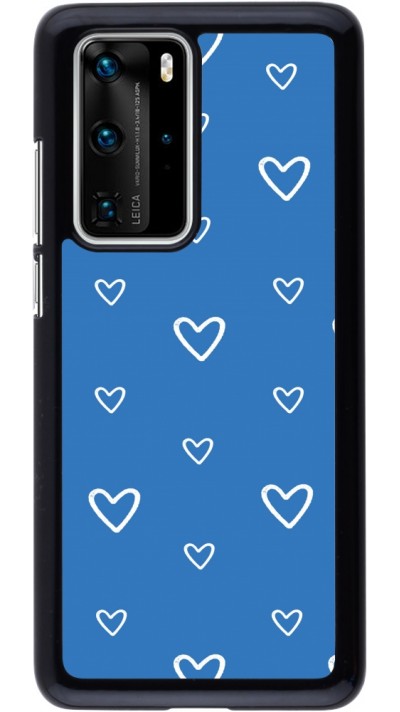 Coque Huawei P40 Pro - Valentine 2023 blue hearts