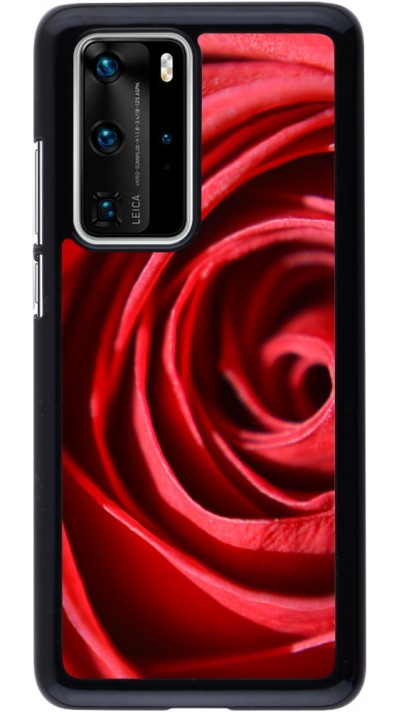 Coque Huawei P40 Pro - Valentine 2023 close up rose