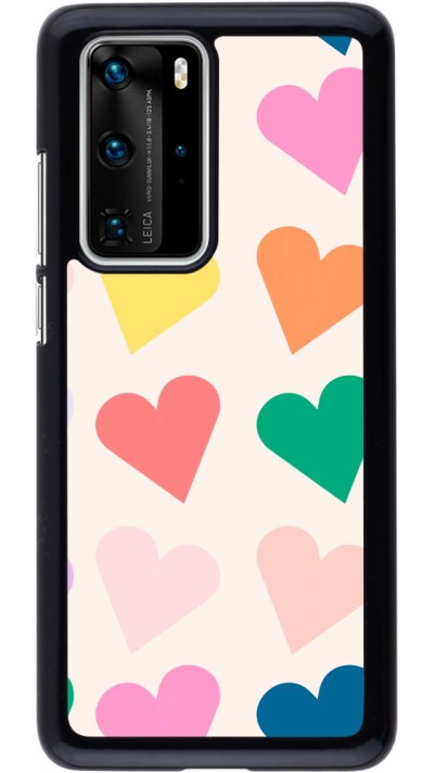 Coque Huawei P40 Pro - Valentine 2023 colorful hearts