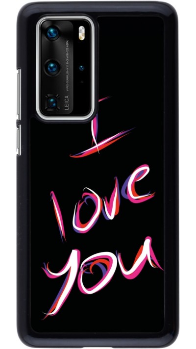 Coque Huawei P40 Pro - Valentine 2023 colorful I love you
