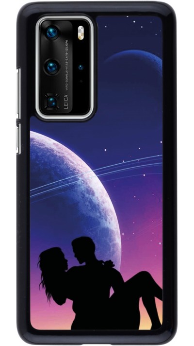 Coque Huawei P40 Pro - Valentine 2023 couple love to the moon