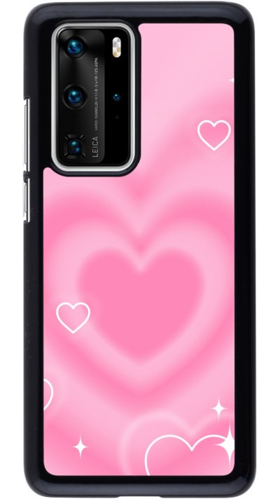 Coque Huawei P40 Pro - Valentine 2023 degraded pink hearts