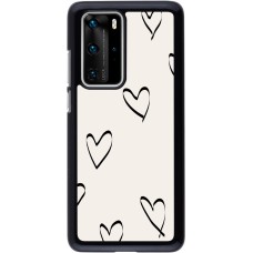 Huawei P40 Pro Case Hülle - Valentine 2023 minimalist hearts
