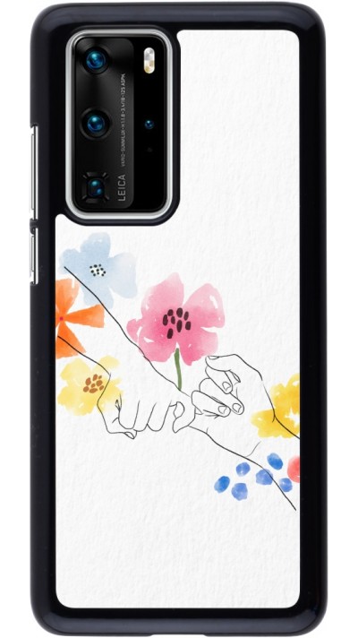 Coque Huawei P40 Pro - Valentine 2023 pinky promess flowers