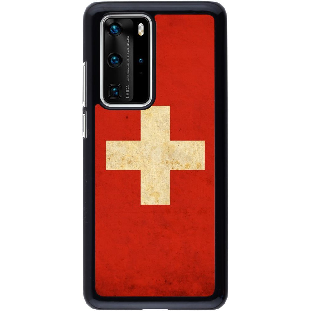 Hülle Huawei P40 Pro - Vintage Flag SWISS