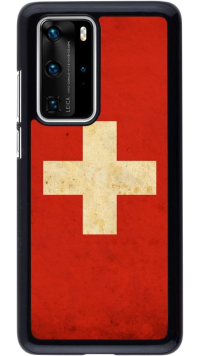 Coque Huawei P40 Pro - Vintage Flag SWISS