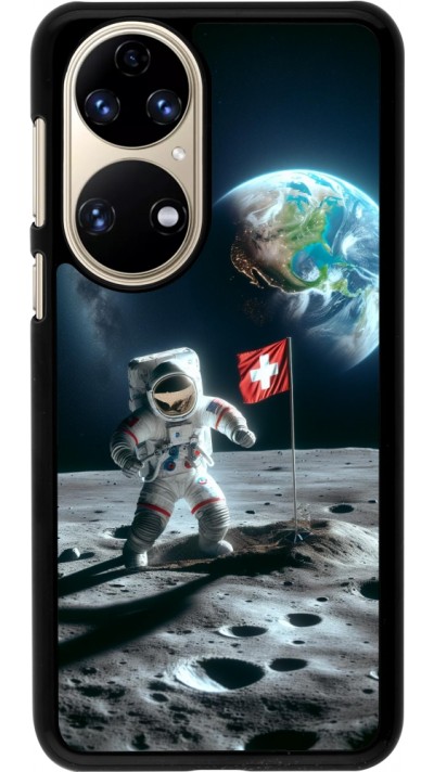 Coque Huawei P50 - Astro Suisse sur lune