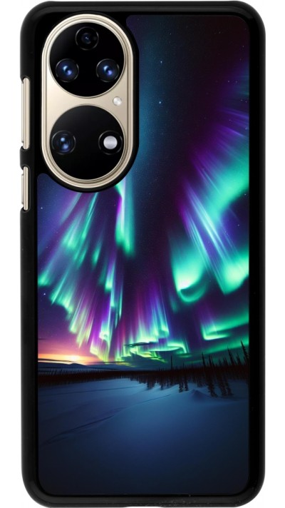 Huawei P50 Case Hülle - Funkelndes Nordlicht