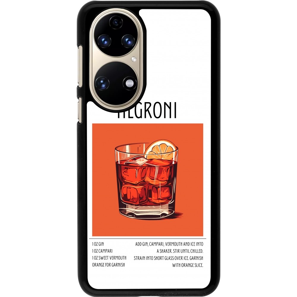 Coque Huawei P50 - Cocktail recette Negroni