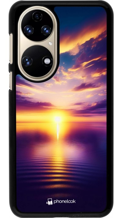 Huawei P50 Case Hülle - Sonnenuntergang gelb violett