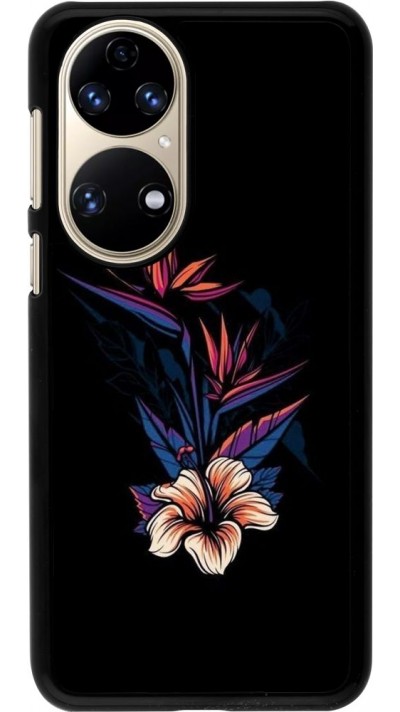 Hülle Huawei P50 - Dark Flowers