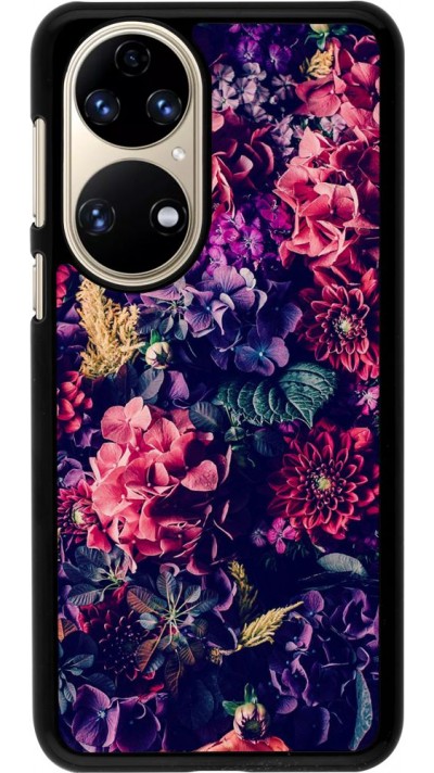 Hülle Huawei P50 - Flowers Dark