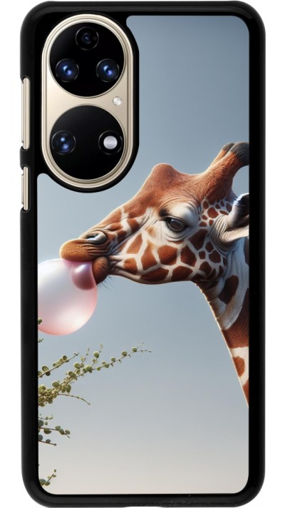 Coque Huawei P50 - Girafe à bulle