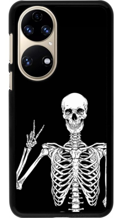 Coque Huawei P50 - Halloween 2023 peace skeleton