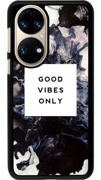 Coque Huawei P50 - Marble Good Vibes Only