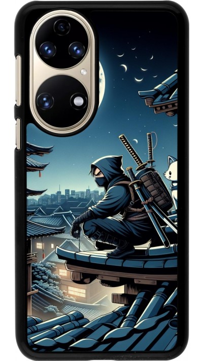 Huawei P50 Case Hülle - Ninja unter dem Mond