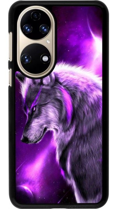 Coque Huawei P50 - Purple Sky Wolf