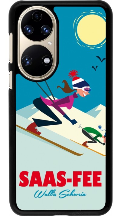 Huawei P50 Case Hülle - Saas-Fee Ski Downhill