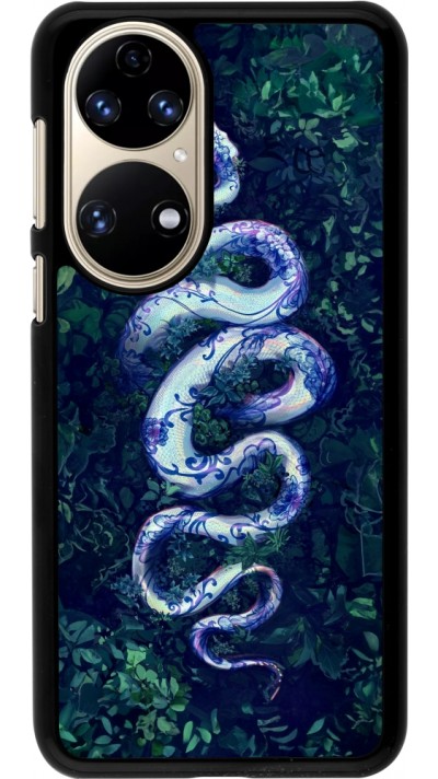 Huawei P50 Case Hülle - Snake Blue Anaconda