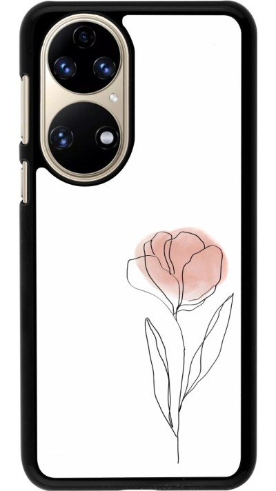 Huawei P50 Case Hülle - Spring 23 minimalist flower