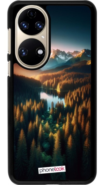 Coque Huawei P50 - Sunset Forest Lake