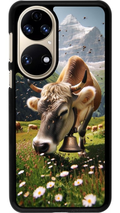 Coque Huawei P50 - Vache montagne Valais