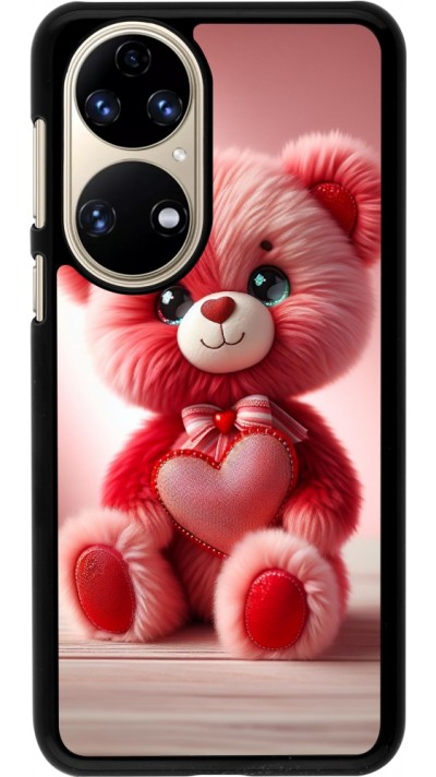 Coque Huawei P50 - Valentine 2024 Ourson rose
