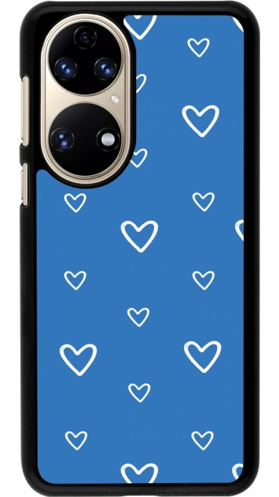 Coque Huawei P50 - Valentine 2023 blue hearts