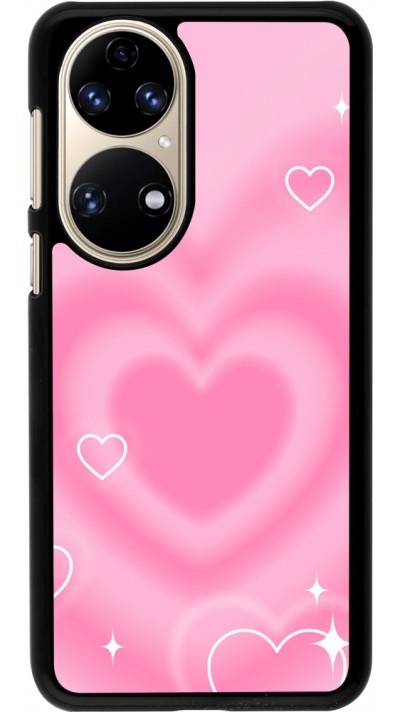 Coque Huawei P50 - Valentine 2023 degraded pink hearts