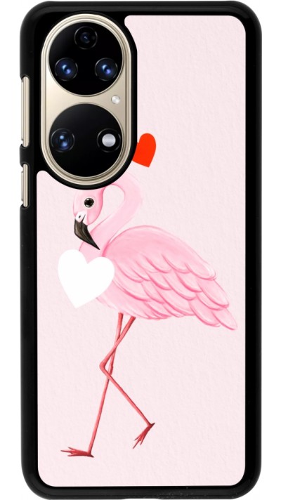 Coque Huawei P50 - Valentine 2023 flamingo hearts