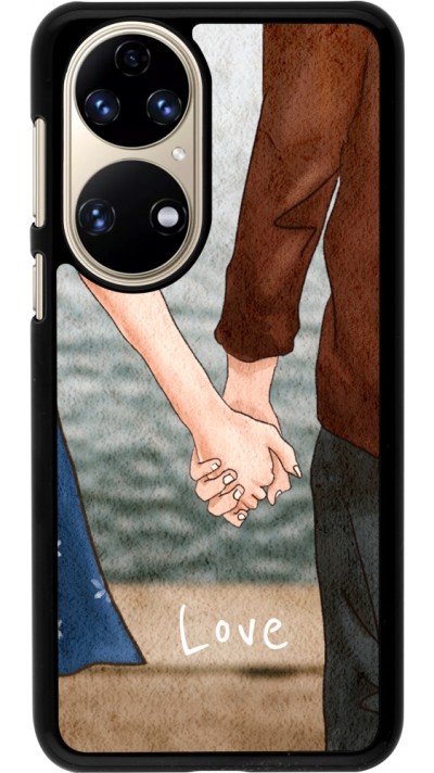 Coque Huawei P50 - Valentine 2023 lovers holding hands