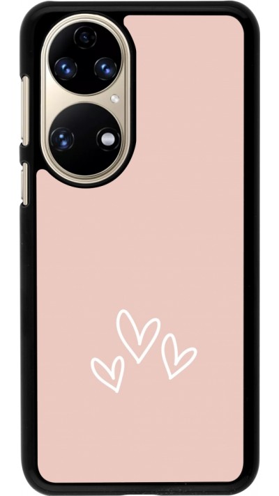 Coque Huawei P50 - Valentine 2023 three minimalist hearts