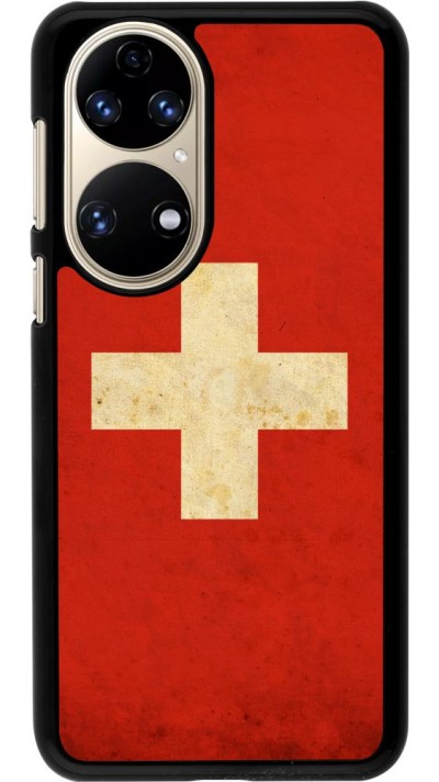 Coque Huawei P50 - Vintage Flag SWISS