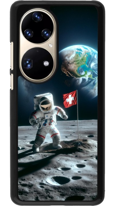 Huawei P50 Pro Case Hülle - Astro Schweiz auf dem Mond