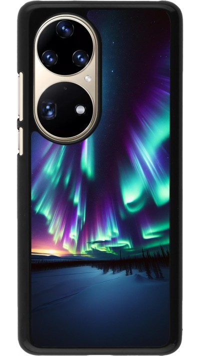 Huawei P50 Pro Case Hülle - Funkelndes Nordlicht